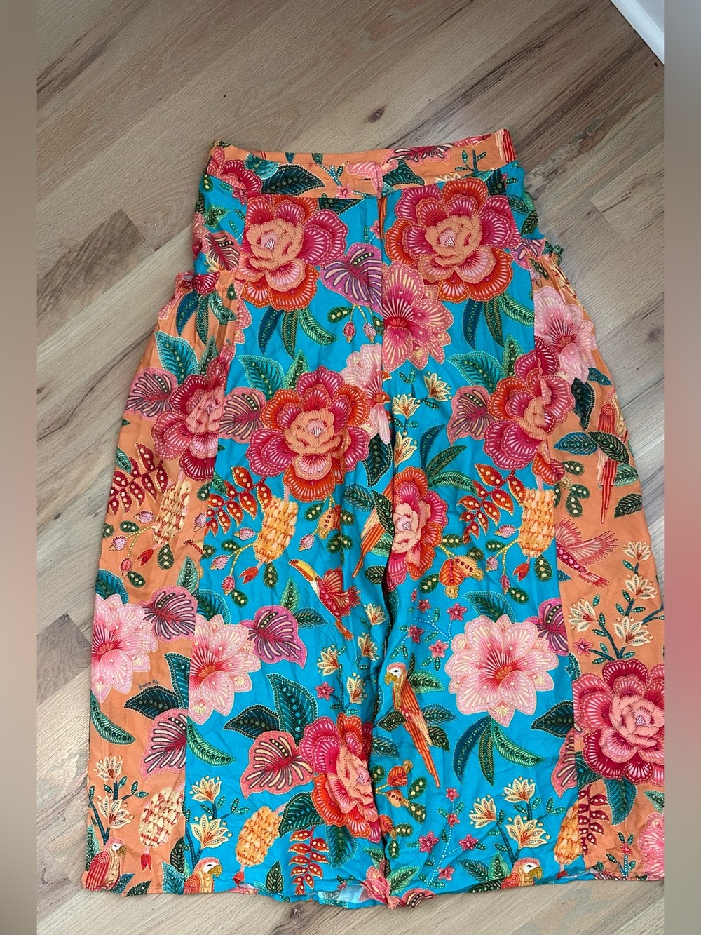 FARM Rio Teal & Coral Floral Pants